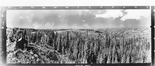 Diamond Peak Lookout panoramic 8-6-1935 (N)