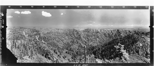 Diamond Peak Lookout panoramic 8-6-1935 (SE)