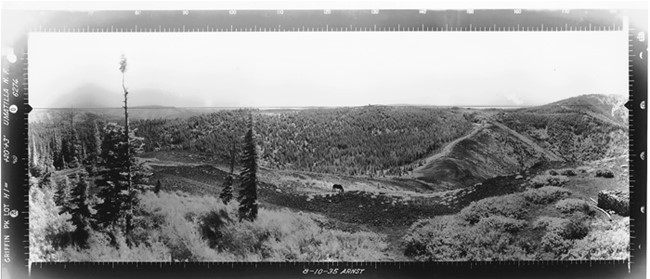 Griffin Peak Lookout panoramic 8-19-1935 (SE)