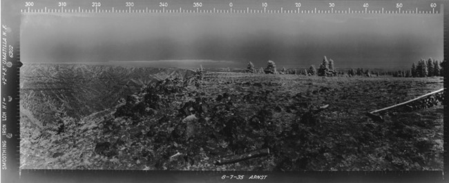 Smoothing Iron Ridge Lookout panoramic 8-7-1935 (N)