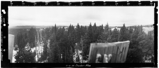 Badger Butte Lookout panoramic 11-6-1933 (SW)