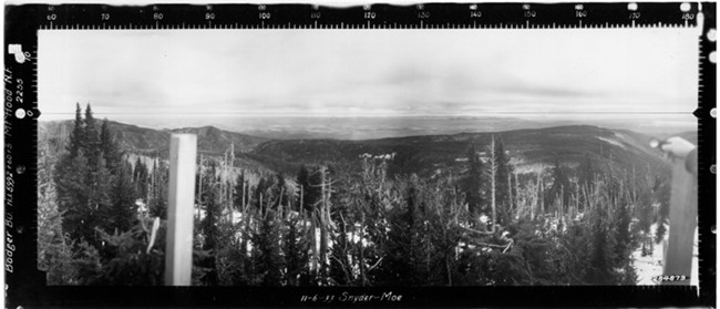Badger Butte Lookout panoramic 11-6-1933 (SE)