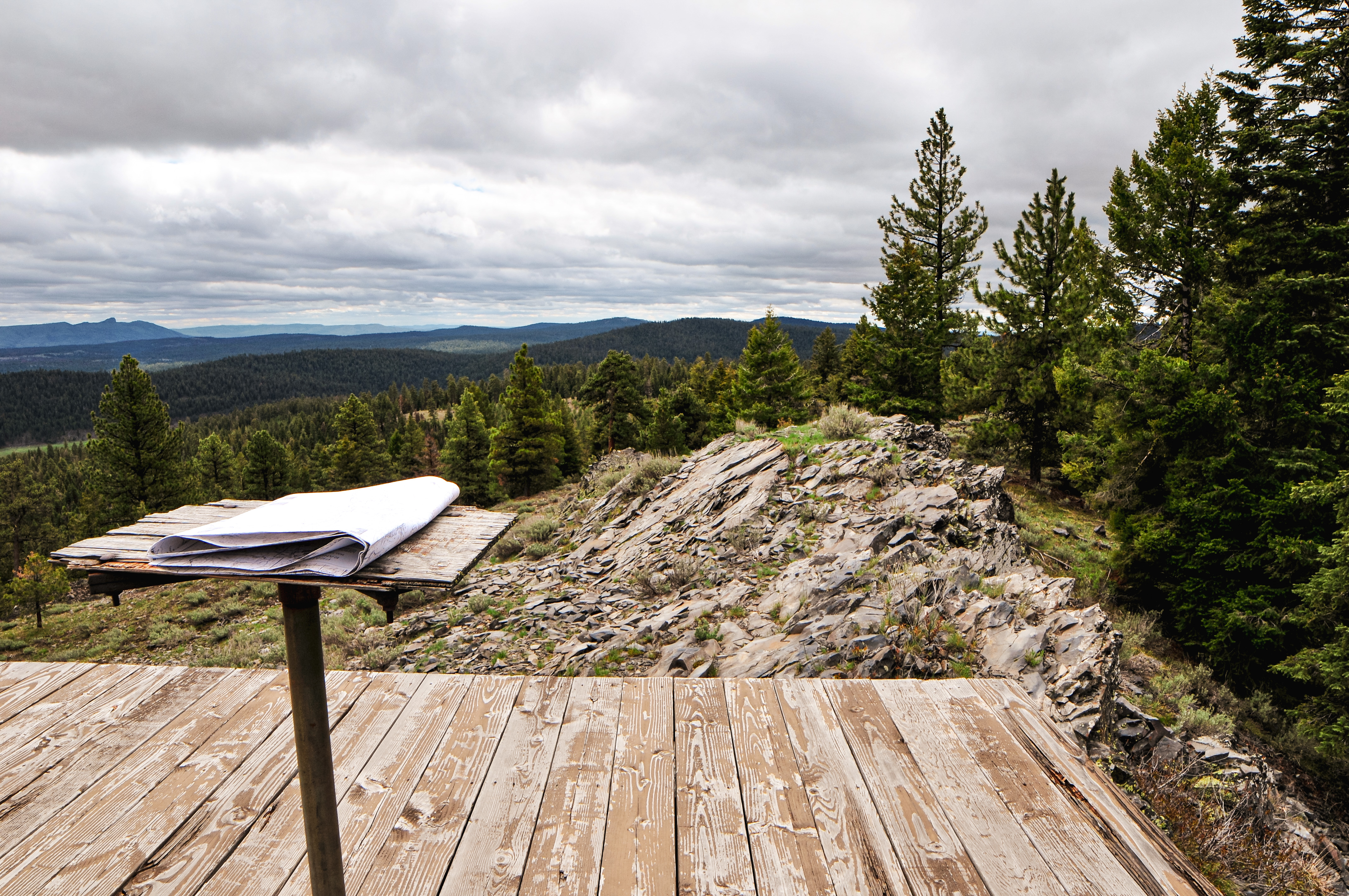 Crane Point looking towards Monument Rock Wilderness and Antelope Mountain Lookout