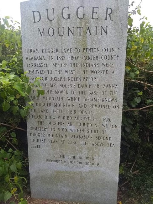 Information about Dugger Mountain namesake